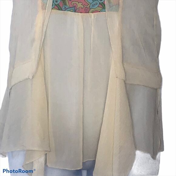 Matilda Jane Sheer Cream Sleeveless Tunic | Boho Chic Oversized Style | XS - Picture 6 of 15
